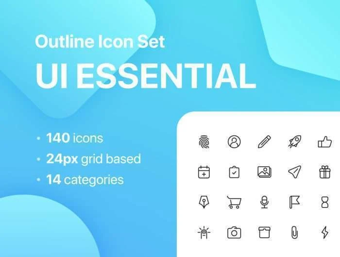UI Essential - Outline Icon Set