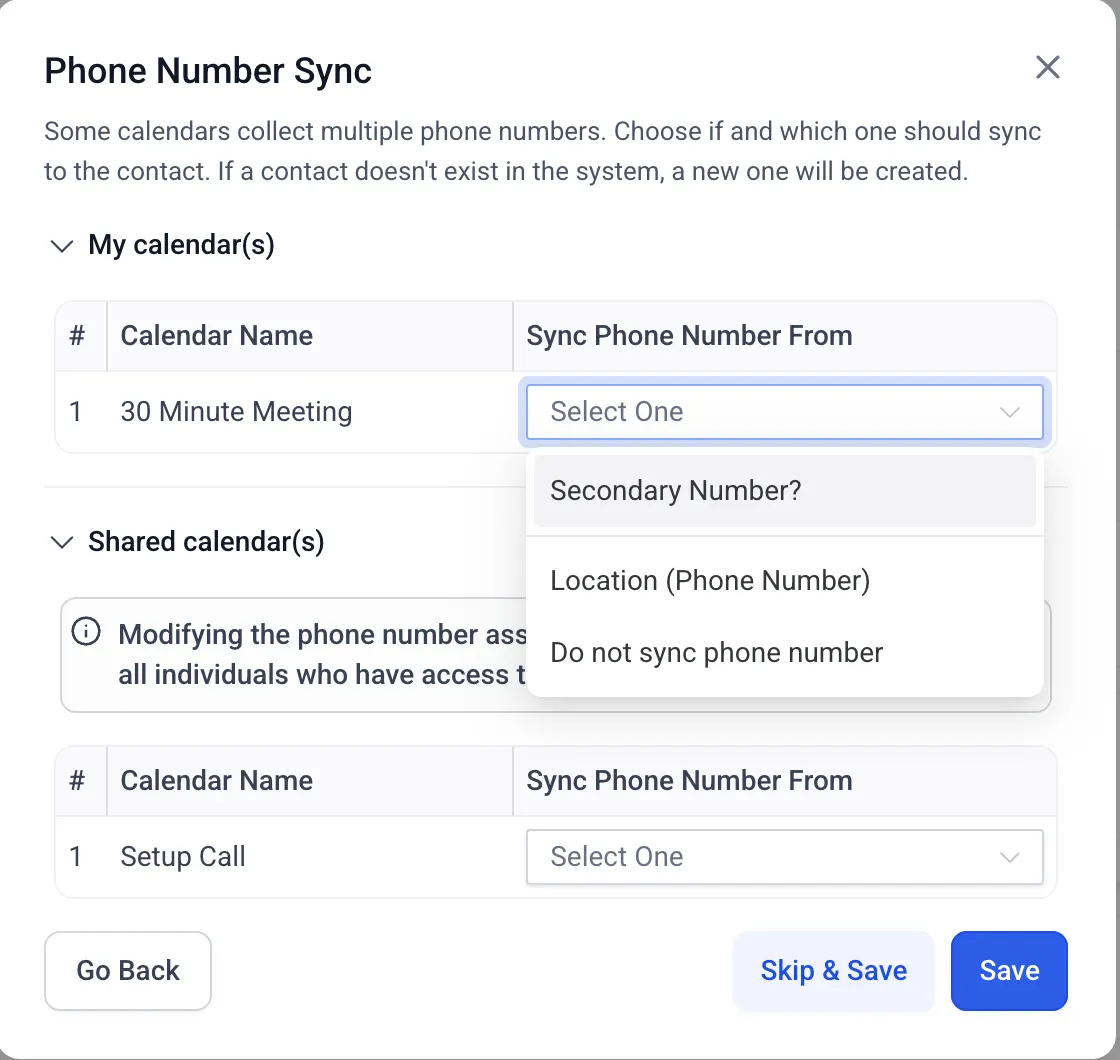 A breakdown of how to map Calendly form fields and location phone numbers directly into HighLevel CRM.