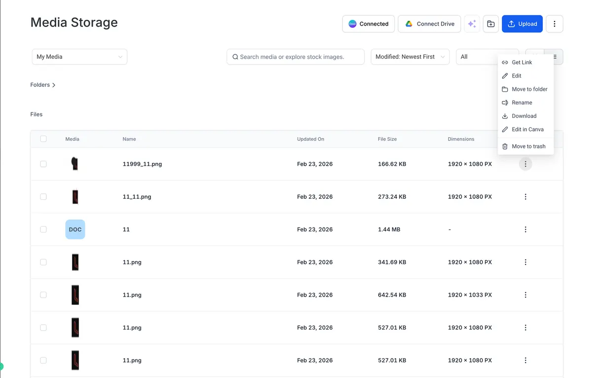 Step-by-step guide to setting up Canva inside Media Storage and simplifying your design workflow.