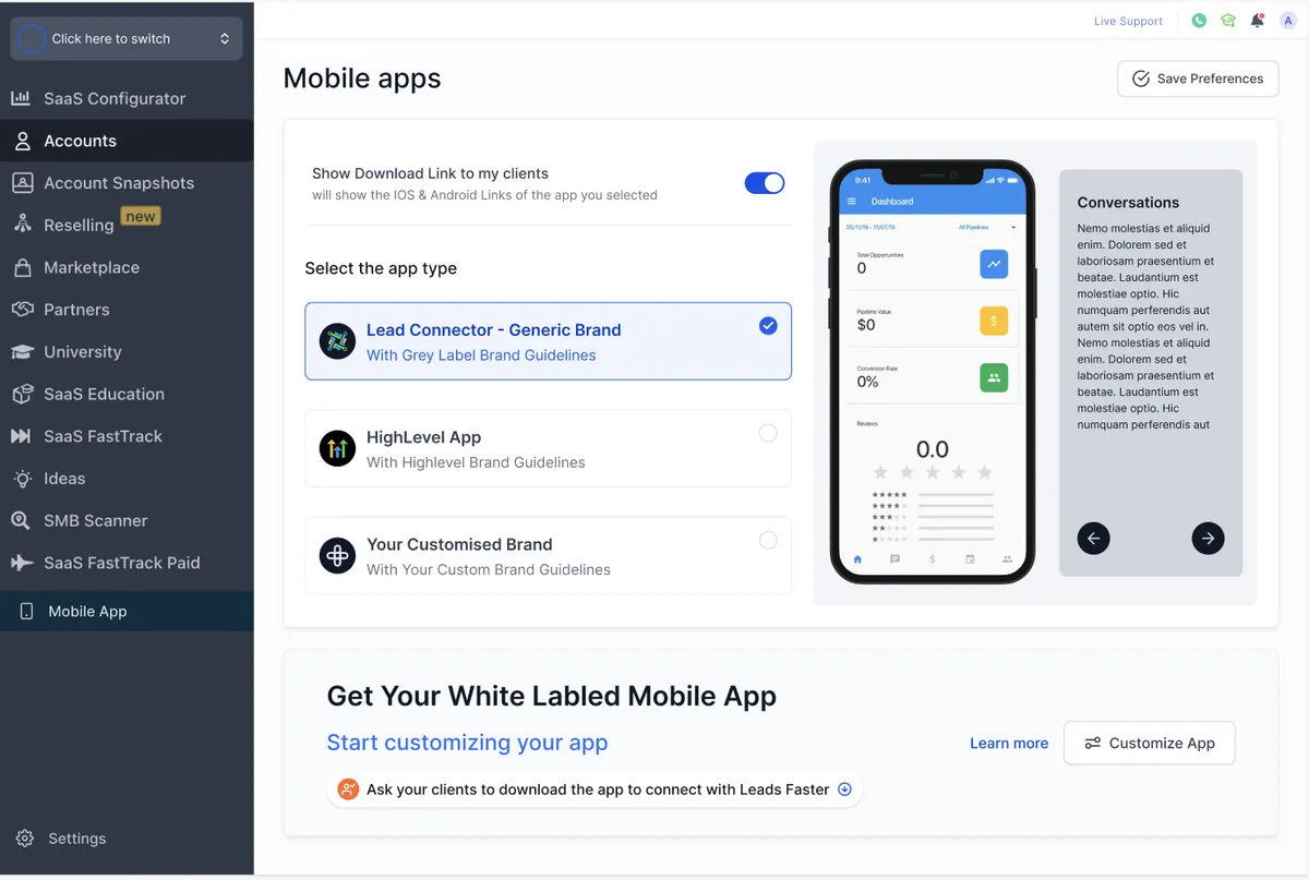 How to Promote and Customize Your Mobile App: A Comprehensive Guide :  HighLevel Support Portal